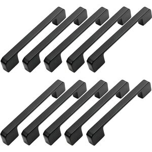 AOUGO 10pcs furniture handle center distance 96mm-black kitchen door handle furniture bar handle black kitchen handle 96mm