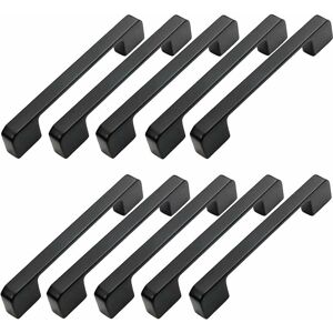 MUMU 10pcs Furniture Handle Center Distance 96mm-Black Kitchen Door Handle Furniture Bar Handle Black Kitchen Handle 96mm