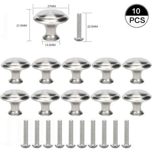 AOUGO 10Pcs Handle Small Handle Steel Drawer Cabinet Knob Pretty Zinc Alloy Doors Drawers Wardrobe Makeover Old Kitchen Cupboards Men Women,Kitchen Cabinet