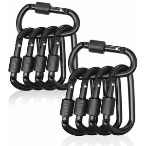 Lune - 10pcs Locking Carabiner d Shaped Spring Aluminum Door Buckle