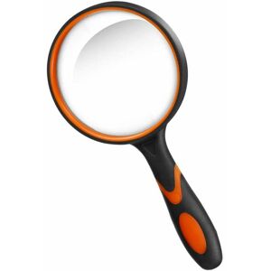 TINOR 75mm and Shatterproof Mirror for Reading, Inspection, Insects, Orange