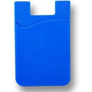 LANGRAY 2pcs Silicone Adhesive Credit Card Holder for Cell Phones (Dark Blue)