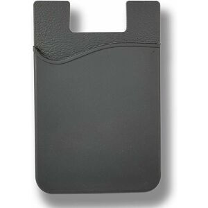 LANGRAY 2pcs Silicone Adhesive Credit Card Holder for Cell Phones (Dark Gray)