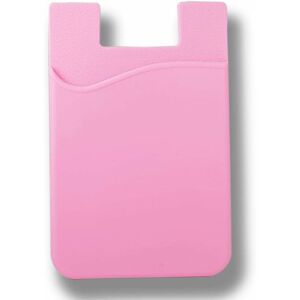 LANGRAY 2pcs Silicone Adhesive Credit Card Holder for Cell Phones (Light Pink)