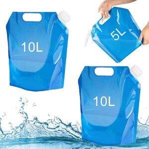 Héloise - 3 Pcs Foldable Water Bags, 15L+ 210L Pocket Portable Water Bags, Reusable Drinking Water Container, for Sports Camping Hiking Picnic bbq