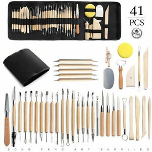 ORCHIDÉE 41 pcs Clay Sculpting Chisel Modeling Pottery Tool for Potter, Ceramics, diy Artist, with Storage Bag