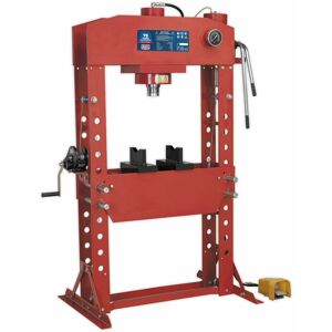 LOOPS 75 Tonne Floor Type Air Hydraulic Press - Sliding Ram Assembly - Foot Pedal