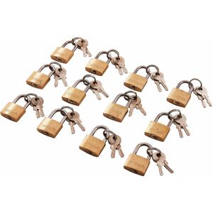 Amtech - 12pc 20mm Brass Padlock - T0790