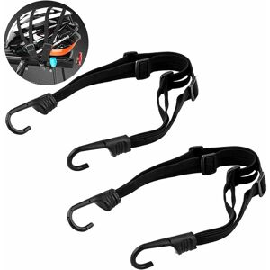 Langray - Bike Elastic Clamp Strap with Hook Adjustable Strap for Motorcycle Helmet Luggage