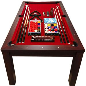 Simba Billiard Table 7-foot Red Convertible into Table - Vulcan Red