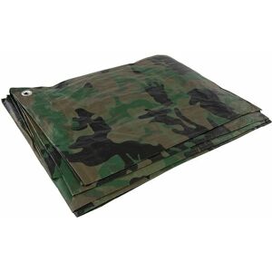 Camouflage Tarpaulin - Cut 2.4 x 3m / Actual 2.3 x 2.85m - Silverline