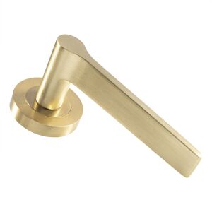 Carlisle Brass - Velino Lever on Round Rose Satin Brass