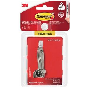 COMMAND™ Command ™ - White Mini Hooks Value Pack (Pack 18) COM1700618