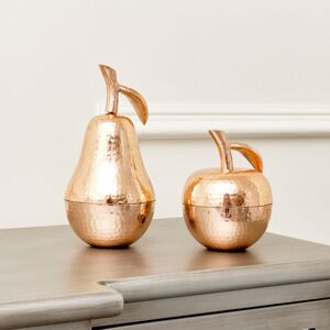 Melody Maison - Copper Apple & Pear Storage Ornaments - Copper, Rose Gold