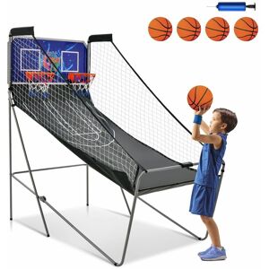 COSTWAY Electronic Basketball Arcade Game Foldable Basketball Game 2 Player Shot 8 Modes