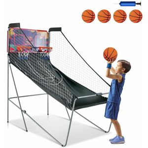 COSTWAY Electronic Basketball Arcade Game Foldable Basketball Game 2 Player Shot 8 Modes