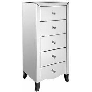 NETFURNITURE Catnina 5 Drawer Mirrored Chest - Mirror