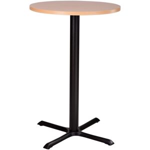 NETFURNITURE Elliot Black Table Base Round Laminate Top Black Medium Poseur Beech Laminate 900mm diameter Round - Black