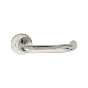 Eurospec - Nera Safety Lever on Sprung Rose Bright Stainless Steel