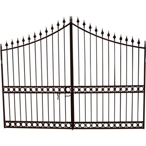 BISCOTTINI Solid iron gate L350xPR10xH288 cm. Made in Italy