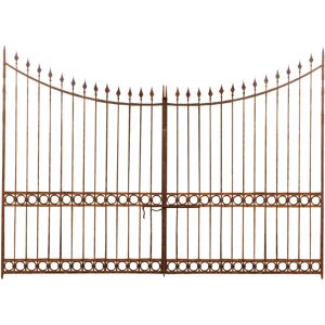 BISCOTTINI Solid iron gate L400xPR10xH289 cm. Made in Italy