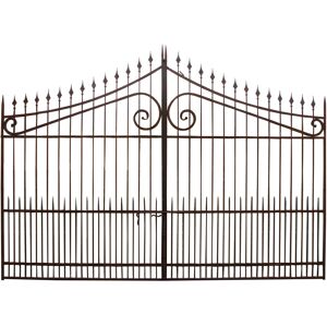 BISCOTTINI Solid iron gate L402xPR10xH288 cm. Made in Italy