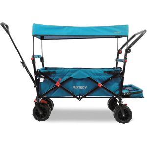 Folding Wagon / Foldable Wagon / Trolley / Hand Cart CTB-800 Turquoise/ Blue - Fuxtec