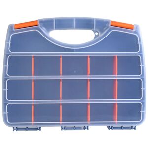 Groofoo - Portable Screw Storage Box, Double Side Small Plastic Lid Storage Case Screw Tool Storage Locker with Compartments, Organization Maintain