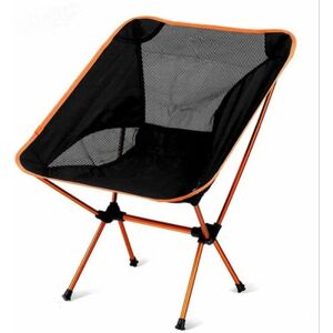 Groofoo - Portable Ultralight Folding Chair With Storage Bag Aluminum Alloy Oxford Chairs For Outdoor Sport Camping Hiking Fishing Orange