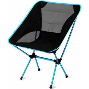 Groofoo - Portable Ultralight Folding Chair With Storage Bag Aluminum Alloy Oxford Chairs For Outdoor Sport Camping Hiking Fishing Sky Blue