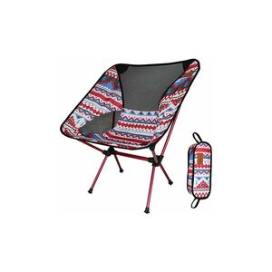 Groofoo - Ultralight Camping Chair Folding Outdoor Hiking bbq Picnic Seat (White)
