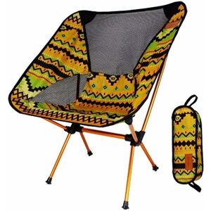 Groofoo - Ultralight Camping Chair Folding Outdoor Hiking bbq Picnic Seat (Yellow)