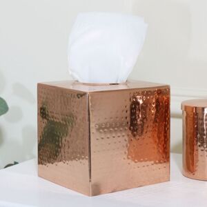 Melody Maison - Hammered Copper Metal Tissue Box - Copper