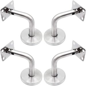 TINOR Handrail Brackets for Wall Mount Polished Stainless Steel Stair Bracket with Cover Base Wall Brackets Railing for Interior Wall, Loft, Corridor