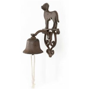 Homescapes - Brown Dog Cast Iron Door Bell - Brown