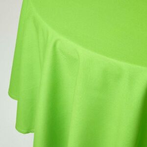 Homescapes - Lime Green Cotton Round Tablecloth 180 cm - Lime Green