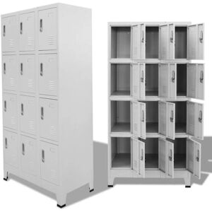 Locker Cabinet with 12 Compartments 90x45x180 cm - Hommoo