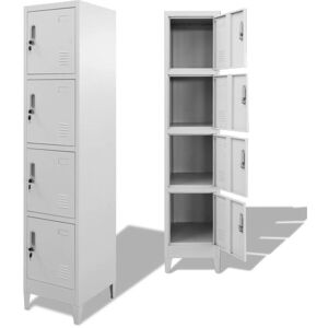 Hommoo Locker Cabinet with 4 Compartments 38x45x180 cm VD10578