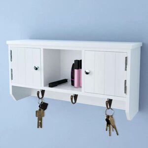 Wall Cabinet for Keys and Jewelery with Doors and Hooks VD08970 - Hommoo