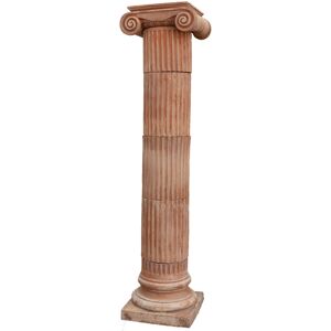 BISCOTTINI Ionic column in galestro terracotta, 100% Made in Italy, entirely handmade