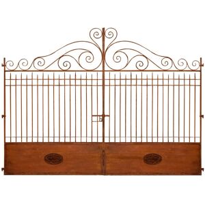 BISCOTTINI Outdoor iron gate 400x300x8 cm Wrought iron gate with antique finish Unique piece outdoor garden gate