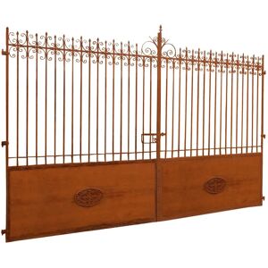 BISCOTTINI Outdoor iron gate 400x272x8 cm Wrought iron gate with antique finish Unique piece outdoor garden gate