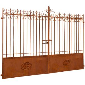 BISCOTTINI Outdoor iron gate 332x254x8 cm Wrought iron gate with antique finish Unique piece outdoor garden gate