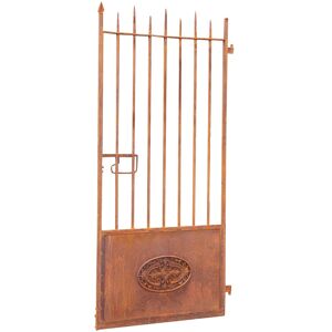 BISCOTTINI Outdoor iron gate 96x200x8 cm Wrought iron gate with antique finish Unique piece outdoor garden gate