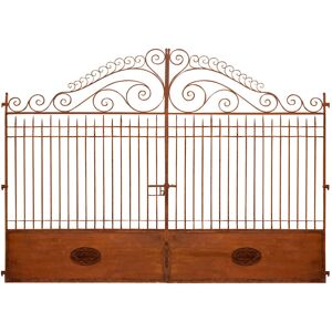 BISCOTTINI Outdoor iron gate 400x245x7 cm Wrought iron gate with antique finish Unique piece outdoor garden gate