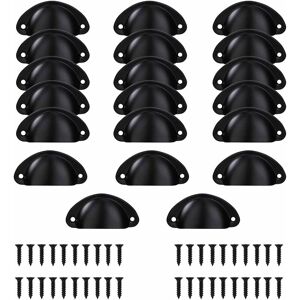 RHAFAYRE Kitchen Cabinet Handles, 20 Pieces Cabinet Handle, Cabinet Knob, Cabinet Handle, Black Bent Iron Kitchen Cabinet Handle For Decorating