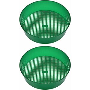 LANGRAY Garden Sieve, Set of 2 Plastic Garden Sieve for Garden and Green Garden, Plastic Mesh Garden Sieve, Garden Tools for Filtering Soil During Potting