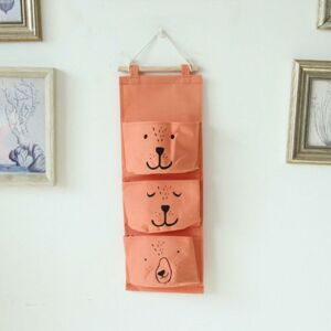 New Storage Systems, Hanging Organizer with 3 Pockets, Hanging Wall Organizer, Nursery Storage Bag, Bedroom, Red Door - Langray