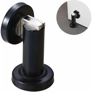 Magnetic Door Stopper, Brushed Stainless Steel Door Latch Modern Solid Rigid Doorstops Baby Proof Door Holder Wall/Floor Mount, Black - Alwaysh