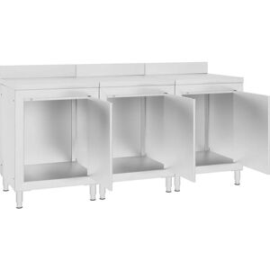 BERKFIELD HOME Mayfair Commercial Work Table Cabinet 180x60x96 cm Stainless Steel